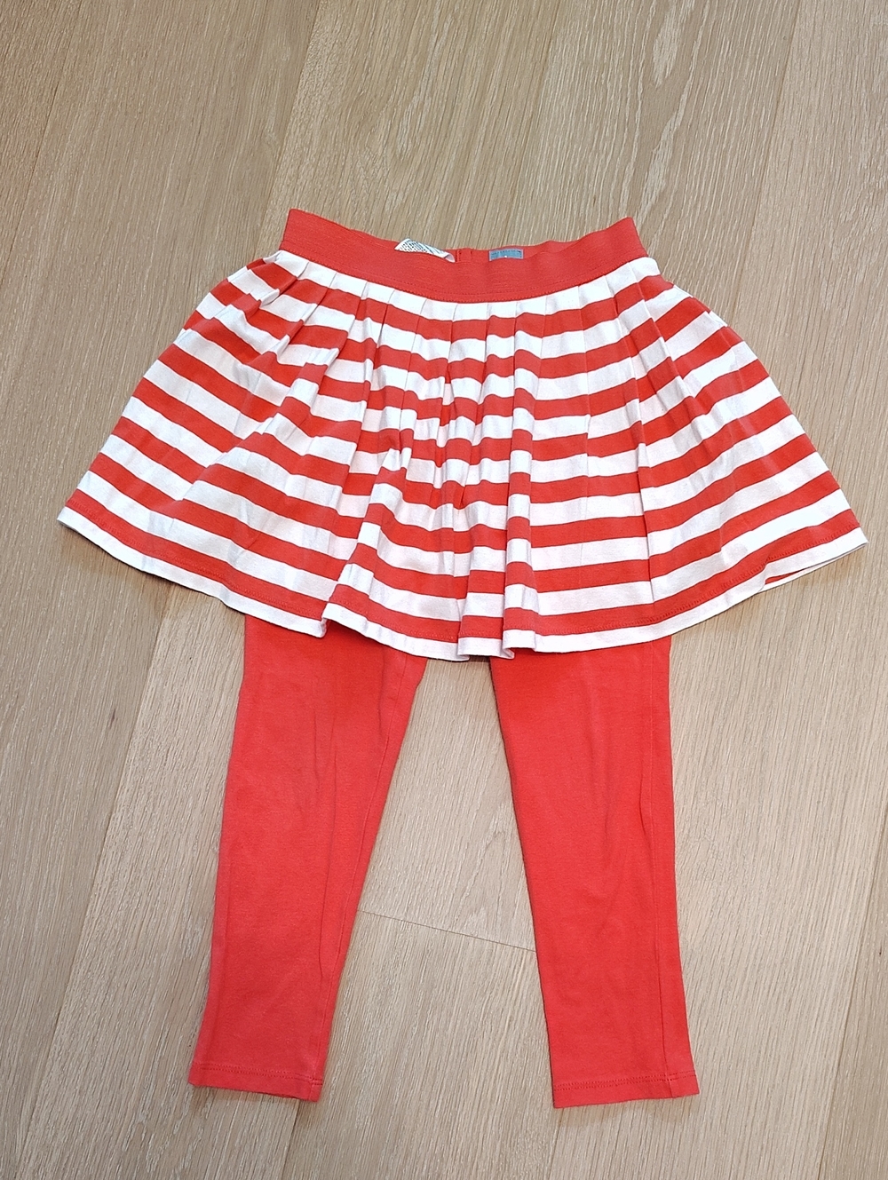 GAP Red and White Striped Skorted Leggings